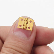 Carica l'immagine nel visualizzatore di Gallery, 50 Pezzi Mini Cerniere Pieghevoli Miniatura Ottone Cernieres 18 x15 mm