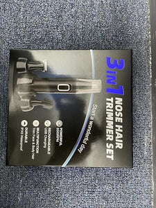 Tagliapeli Naso e Orecchie 3 in 1 Set Ricaricabile via USB, Tagliacapelli Professionale Indolore per Sopracciglia e Viso, Impermeabile, Adatto a Uomini e Donne, Nero