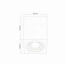 Carica l'immagine nel visualizzatore di Gallery, EDO Faretto da Soffitto Bianco GU10 80x80x95mm Quadrato LARKS - Plafoniera da Superficie Orientabili Moderna Spot Allumi