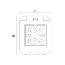 Carica l'immagine nel visualizzatore di Gallery, 4box - Externa scatola da esterno IP55 2 moduli completa di Side. Contenitore e Presa. Non necessita di adattatore. Resi