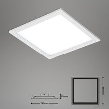 Carica l'immagine nel visualizzatore di Gallery, BRILONER - Plafoniera LED ultrapiatta, 30x30x6 cm, colore luce bianca neutra, 12 watt, 1300 lumen, lampada LED, plafonie