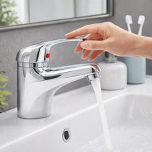 Carica l'immagine nel visualizzatore di Gallery, Rubinetto Miscelatore per Lavabo con Finitura Cromata Brillante | Kit Completo di Montaggio
