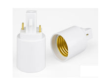 Carica l'immagine nel visualizzatore di Gallery, Set 2 adattatori da G24 a E27 convertitore per Lampadine Led - Kit modifica plafoniere E27
