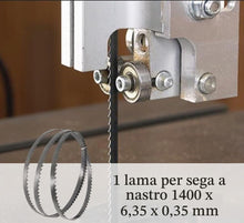 Carica l'immagine nel visualizzatore di Gallery, Set di 4 Lame per Sega A Nastro SK5, 1400mm x 6,35mm x 0,35mm per Sega A Nastro BS200A 8" (Taglia : 10 TPI)
