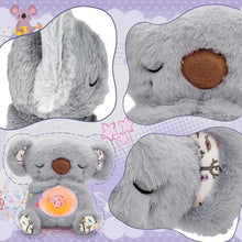 Carica l'immagine nel visualizzatore di Gallery, PQKL-party Lontra Che Respira, Koala Peluche Che Respira, Koala Che Respira, Peluche Koala, Peluche Koala con Luci Musicali e Respirazione Ritmic, Regali di Compleanno per Ragazze e Ragazzi(Grigio)