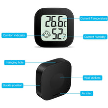 Carica l'immagine nel visualizzatore di Gallery, Flintronic Igrometro Termometro per Interni, 3 Pezzi Mini LCD Digitale Thermometer con Emoji, per Casa Monitor di Temper
