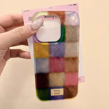 Carica l'immagine nel visualizzatore di Gallery, Reownest Custodia per iPhone 17, Cover Morbida con Motivo a Scacchi Colorato Dopamine, Design Estetico Carino, Antigraff