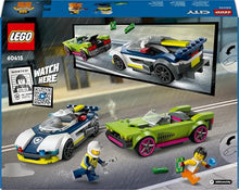 Carica l'immagine nel visualizzatore di Gallery, LEGO City Inseguimento della Macchina da Corsa, Set con 2 Modellini di Auto da Costruire della Polizia, Giocattolo per Bambini e Bambine da 6 Anni in su con Veicolo di Emergenza e 2 Minifigure 60415
