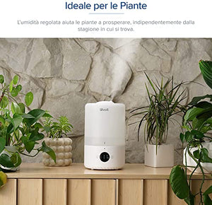 LEVOIT Umidificatore Ambiente Smart Top-Fill Dual 200S, 3L, Umidificatore Ultrasuoni a Nebbia Fredda per Bambini/Piante Dura da 25H, ≤28dB Silenzioso Auto Modo con Oli Essenziali, Timer
