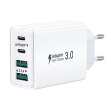Carica l'immagine nel visualizzatore di Gallery, Caricatore USB C Presa, Multiplo 40W 4-Porto USBC Caricabatterie Rapido Spina Alimentatore per iPhone 17 16 15 14 13 12 