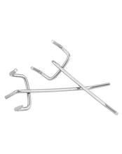 Carica l'immagine nel visualizzatore di Gallery, QWORK® Set da 60 ganci per pannello forato, 10 cm, 5 mm diametro, interasse 3,2 cm, supporto a tre bracci