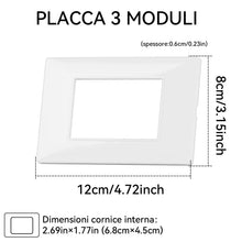 Carica l'immagine nel visualizzatore di Gallery, CILIA 3 Moduli Placca Compatibile Con VIMAR PLANA, Placche In Plastica di Alta Qualità Supporto 503 Vari 11 Colori (Bian