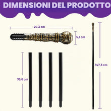 Carica l'immagine nel visualizzatore di Gallery, Spooktacular Creations Elegante bastone d'oro Vintage Walking Cane Prop per bambini Halloween Pimp Canes Costume Accesso