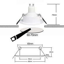 Carica l'immagine nel visualizzatore di Gallery, Faretto Incasso Cartongesso GU10 Alluminio Bianco, Cornice Faretti led da incasso per cartongesso Rotondo Portafaretto i