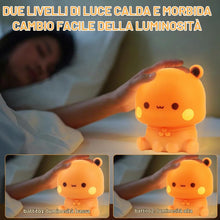 Carica l'immagine nel visualizzatore di Gallery, Luce Notturna per Bambini, Budu Dudu Luce Notturna Bambini, Panda Lampada, 3 Modalità di Luci, Controllo Touch e Ricaric