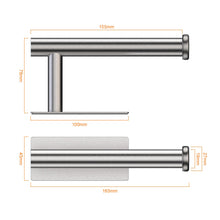 Carica l&#39;immagine nel visualizzatore di Gallery, Ibergrif MK34052 Porta Carta Igienica Adesivo Portarotolo Carta Igienica Acciaio Inox per Bagno e Toilette,Acciaio Inossidabile
