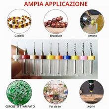 Carica l'immagine nel visualizzatore di Gallery, Kit Mini Trapano a Mano 20 pezzi Punte da PCB Micro,Mini Trapano 0,1mm a 1,0mm e 1,1mm a 2,0mm Punte Elicoidale Twist Dr