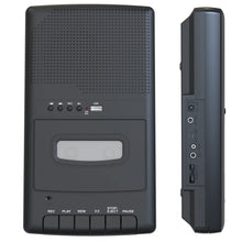 Carica l'immagine nel visualizzatore di Gallery, Reproductor Cassette Portatile Lettore Cassette Audio Registratore di Nastri Digitalizza su USB con Maniglia, Cuffie, Microfono, Altoparlante
