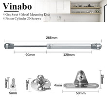 Carica l'immagine nel visualizzatore di Gallery, Vinabo 4 Pezzi Pistoni per Ante Cucina 100N