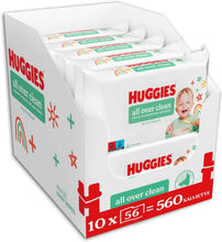 Carica l'immagine nel visualizzatore di Gallery, Huggies Everyday, Salviette neonato, 560 Salviette umidificate, 99% acqua pura, Salviettine con 65% fibre assorbenti nat