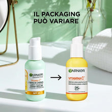 Carica l'immagine nel visualizzatore di Gallery, Garnier Siero in Crema Vitamina C SkinActive, 2 in 1 Siero Vitamina C e Crema Viso Idratante SPF25, Anti-Macchie e Illum