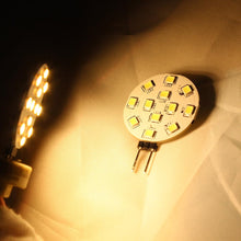 Carica l'immagine nel visualizzatore di Gallery, Lampadine LED G4 2W Sostituzione delle lampadine alogene 20W, AC/DC 12V 24V 220 lumen Disco LED Bi-Pin, spina laterale J