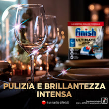 Carica l'immagine nel visualizzatore di Gallery, Finish Ultimate PLUS Infinity Shine Pastiglie Lavastoviglie al Limone, 105 Capsule con Scudo Protettivo contro lo Sporco e i Residui Incrostati