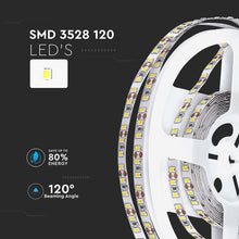 Carica l'immagine nel visualizzatore di Gallery, V-TAC Striscia Led da Interno SMD 3528 8W - 5 Metri - Strisce LED Adesiva per Casa, Cucina, Camera, Ambienti Interni - L
