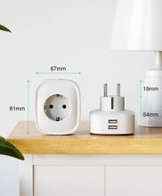 Carica l'immagine nel visualizzatore di Gallery, GHome Smart Presa intelligente Wi-Fi con USB, presa Alexa, confezione da 4 pezzi, misura il consumo energetico, presa WiFi con telecomando, controllo vocale e timer, compatibile con Alexa, Google Home