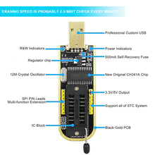 Carica l'immagine nel visualizzatore di Gallery, Programmatore USB CH341A SOP8 SOIC8 Test Clip 1.8V Scheda adattatore SOP8 150mil 200mil SOP16 300mil 24 25 chip programm