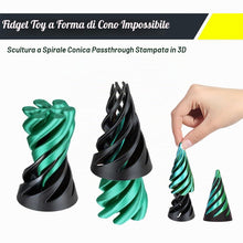 Carica l'immagine nel visualizzatore di Gallery, Impossible Cone (3PCS), 3D Stampato Spiral Cone Fidget Toy, Impossibile Piramide Scultura Passthrough, Decorazioni per i