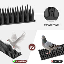 Carica l'immagine nel visualizzatore di Gallery, Dissuasori per Piccioni 5.7M, Dissuasore per Piccioni Plastica, Scaccia Piccioni, Piccioni Dissuasori Balcone Terrazza Finestra per Uccelli, Gatti (20 Pezzi Nero)