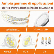 Carica l'immagine nel visualizzatore di Gallery, illuburg Trasformatore LED 24V 24W Senza Sfarfallio per LED Strisce Lampada Mobili LED Alimentatore Driver