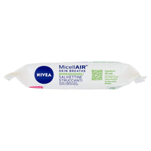 Carica l&#39;immagine nel visualizzatore di Gallery, NIVEA MicellAir® Skin Breathe Salviettine Struccanti 25 pezzi, Salviette struccanti per tutti i tipi di make-up, Salviettine viso delicate in tessuto 100% naturale