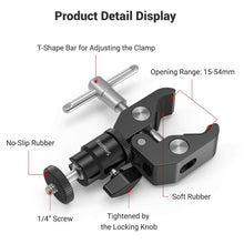 Carica l'immagine nel visualizzatore di Gallery, SMALLRIG Super Clamp Mount con Adattatore Artiglio a Sfera e Cool Morsetto - 1124