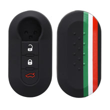 Carica l&#39;immagine nel visualizzatore di Gallery, kwmobile Custodia Coprichiave Compatibile con Fiat Lancia con 3 Tasti Pieghevole Cover - Copritelecomando Chiave Auto - Copri Chiavi Macchina Bandiera Italiana