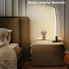 Carica l'immagine nel visualizzatore di Gallery, Metallo Lampada da Comodino Camera da Letto Moderna,44CM Minimalista Design Lampada Tavolo Led con filo(USB 5V 2A), Dimm