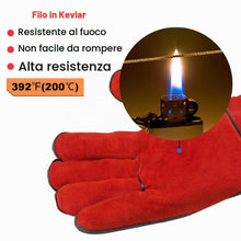 Carica l'immagine nel visualizzatore di Gallery, AUAUY Guanti per Saldatura, Guanti Ignifughi Resistenti al Calore, Rosso