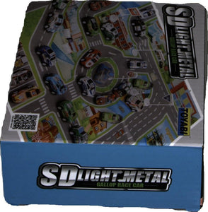 TOYABI 21 pezzi Macchinine per Bambini Set, 10 Macchinine Metallo con Lanciatore/Blocco Stradale/Tappeto da Gioco per Bambini/Borsa per il Trasporto, Ragazzi e Ragazze 2, 3, 4 Anni e Più