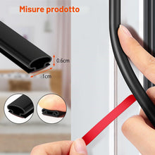 Carica l'immagine nel visualizzatore di Gallery, Vinabo Guarnizione Porta Finestra Tipo D 6 m Nera, Paraspifferi