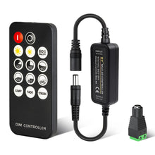 Carica l'immagine nel visualizzatore di Gallery, DoRight Controller Dimmer LED per DC 5V 12V 24V Striscia LED Singolo Colore, Dimmer/Interruttore/Luminosità Telecomando 