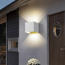 Carica l&#39;immagine nel visualizzatore di Gallery, Applique LED da Esterno 12W LED Naturale 4000K Lampada da Parete in Alluminio, IP65 Impermeabile - Ideale per Decorazioni Esterno e interno (Bianco, Luce Naturale-4000K)