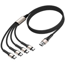 Carica l'immagine nel visualizzatore di Gallery, SIQIWO Cavo Multi USB C a Ricarica Rapida 1.2M, Cavo Splitter USB C QC 3.0(3A), Cavo di Ricarica 4 in 1 con 4 Porte di T
