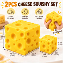 Carica l'immagine nel visualizzatore di Gallery, Squishy Formaggio 2 Pezzi, Giocattolo Antistress da Spremere, Cheese Squishy per Adulti, Gioco Sensoriale Tattile Fidget