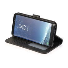 Carica l'immagine nel visualizzatore di Gallery, Custodia Cover per Samsung Galaxy S8 in Pelle,Nero