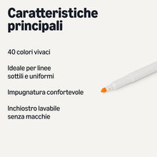Carica l'immagine nel visualizzatore di Gallery, Amazon Basics, Confezione da 40 pennarelli lavabili a punta maxi, colori assortiti
