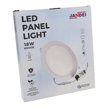 Carica l'immagine nel visualizzatore di Gallery, JANDEI – Confezione da 5 faretti LED da incasso rotondi, 18W, 1500 lumen, extrapiatti 13 mm, foro di montaggio Ø200-205 