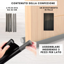 Carica l'immagine nel visualizzatore di Gallery, Paraspifferi Sottoporta Universale Pannello in Pelle per Porta Regolabile | Guarnizione Porta Interni ed Esterni Anti-ve