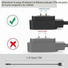 Carica l'immagine nel visualizzatore di Gallery, Amzpas per Smartwatch Magnetico Caricatore 2 Pin 2.84 mm,Caricabatterie Universale Cavo di Ricarica USB C Caricatore Oro