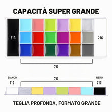 Carica l'immagine nel visualizzatore di Gallery, UCANBE Palette Trucco Halloween Viso e Corpo, 20 Colori a Base Oleosa